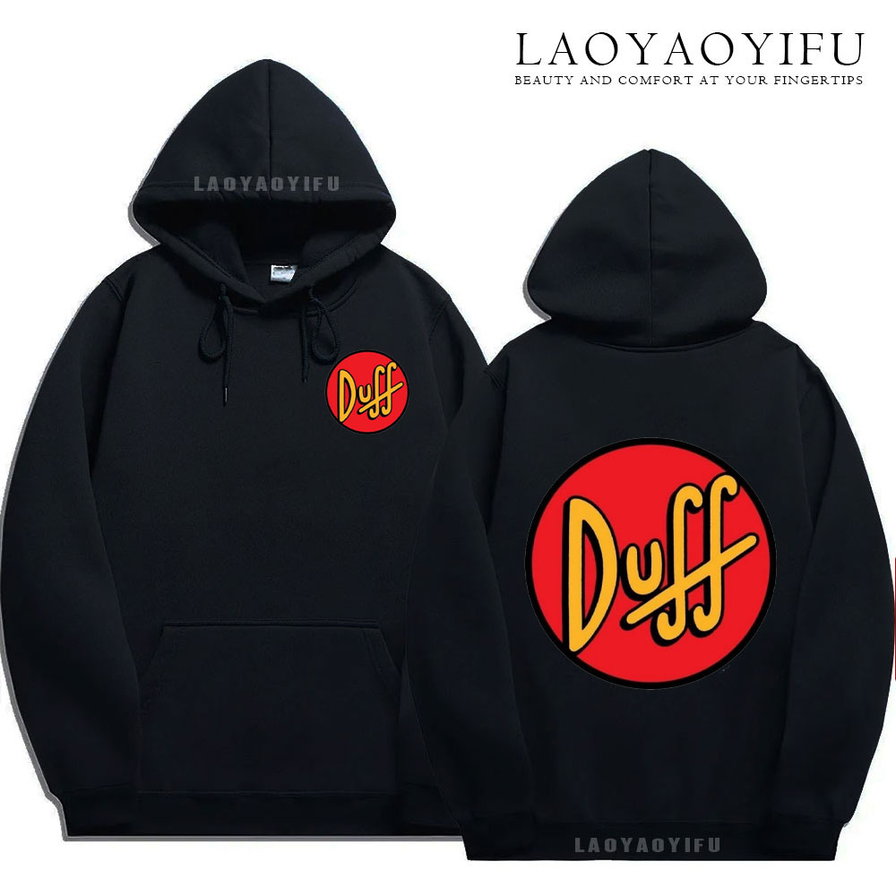 Street Fashion Logo Design - เสื้อฮู้ดดี้ลายโลโก้วงกลมเบียร์ดัฟฟ์ ซิมป์สันส์ รุ่น V2 สไตล์เรโทรสุดฮา แฟชั่นสตรีท