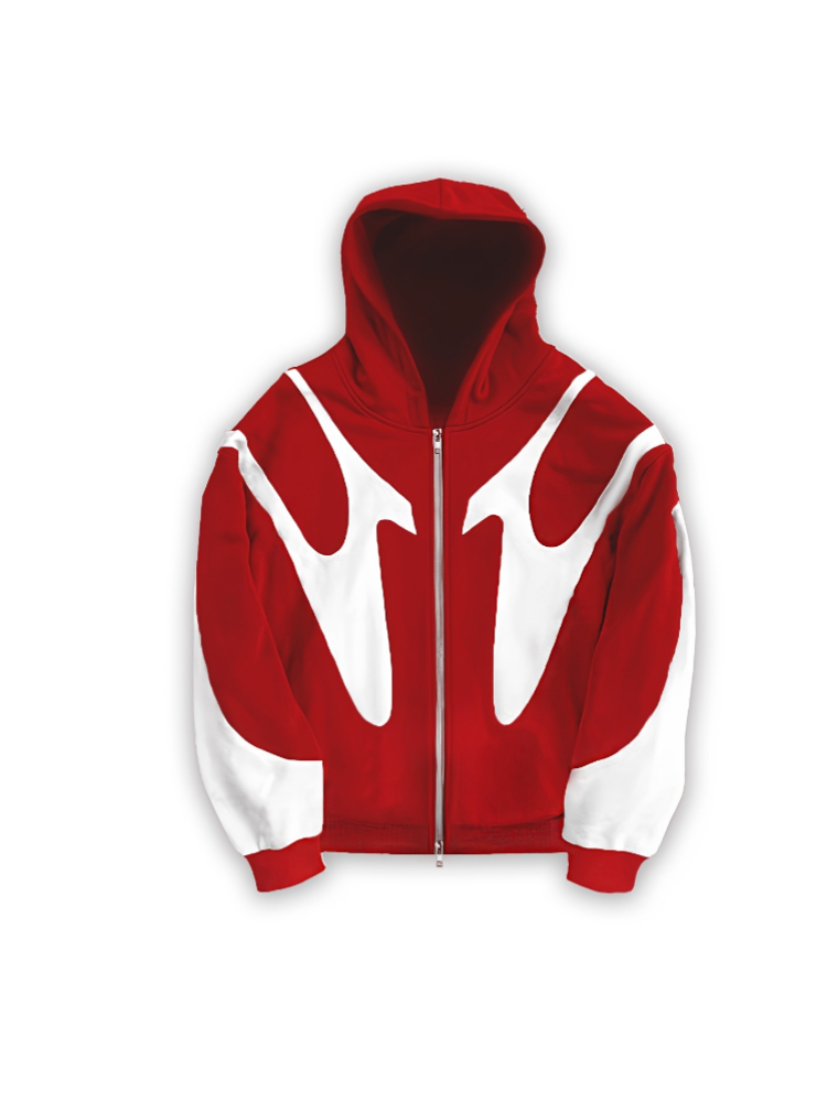 Street Fashion Zip Up Hoodie - เสื้อฮู้ดดี้พิมพ์ลายตัวอักษรและลายปีศาจสไตล์เรโทรอเมริกัน Y2k ฮาราจูกุ ลำลองสำหรับคู่รัก เสื้อฮู้ดดี้มีซิป เสื้อสเวตเชิ้ต