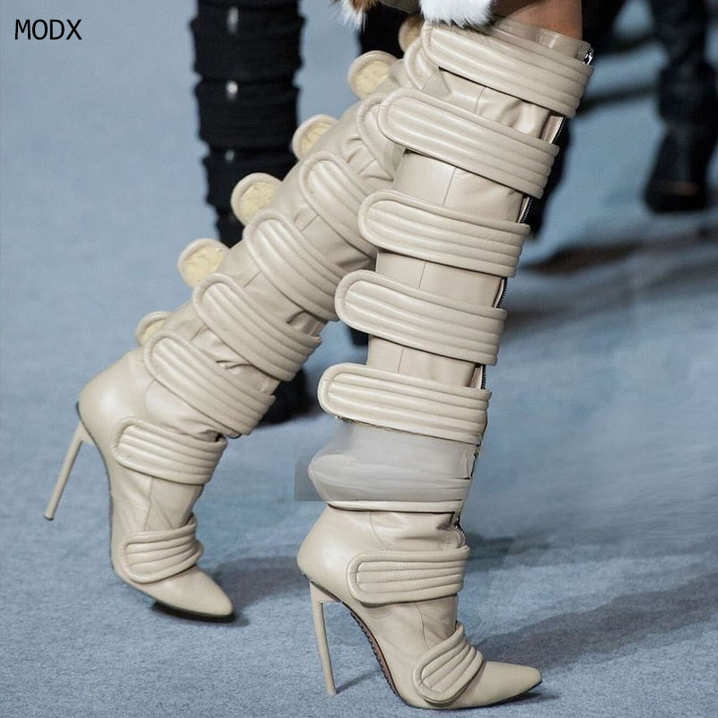 Street Fashion Rome 2026 - รองเท้าบูทหุ้มข้อทรงแหลม ปี 2026 แบบซิปหน้า รองเท้าส้นสูงทันสมัย รองเท้าส้นเข็มแฟชั่นใหม่สำหรับผู้หญิง