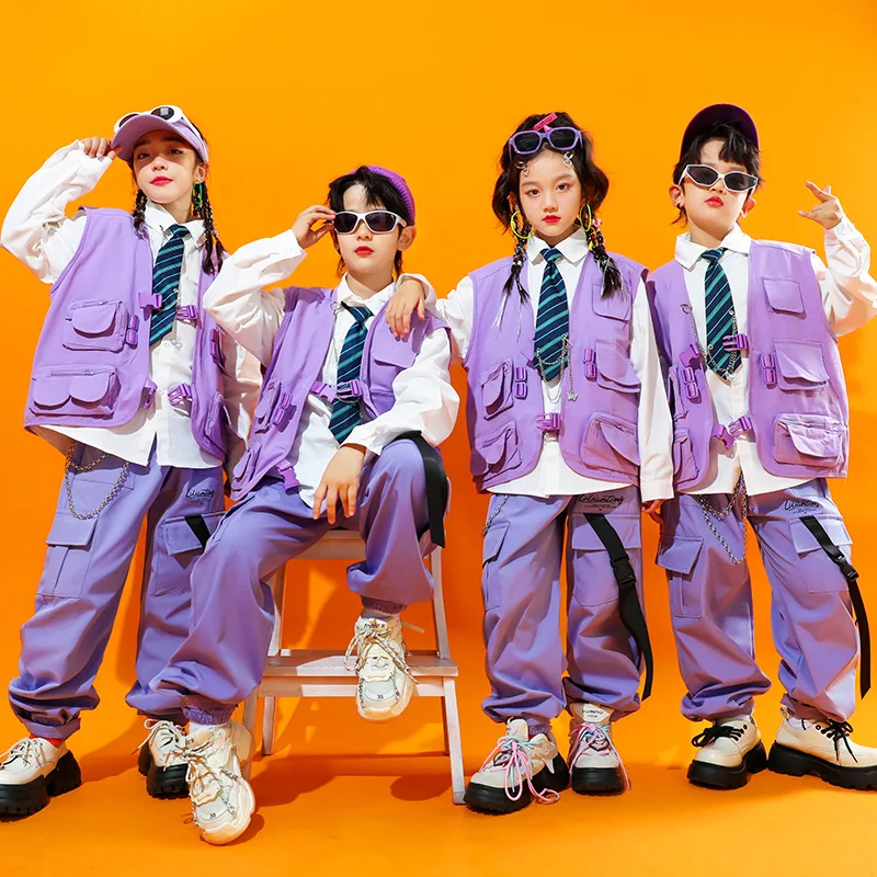 Street Fashion Runway - ชุดการแสดงเต้นสตรีทแดนซ์และฮิปฮอปสำหรับเด็ก, ชุดเต้นแจ๊สสำหรับเด็กผู้หญิง, ชุดแฟชั่นฮิปฮอปสำหรับเด็กผู้ชาย
