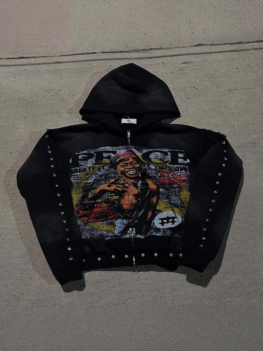 เสื้อฮู้ดดี้ฮิปฮอปสไตล์อเมริกั - Street Fashion Zip Up Hoodie บทวิจารณ์และราคา