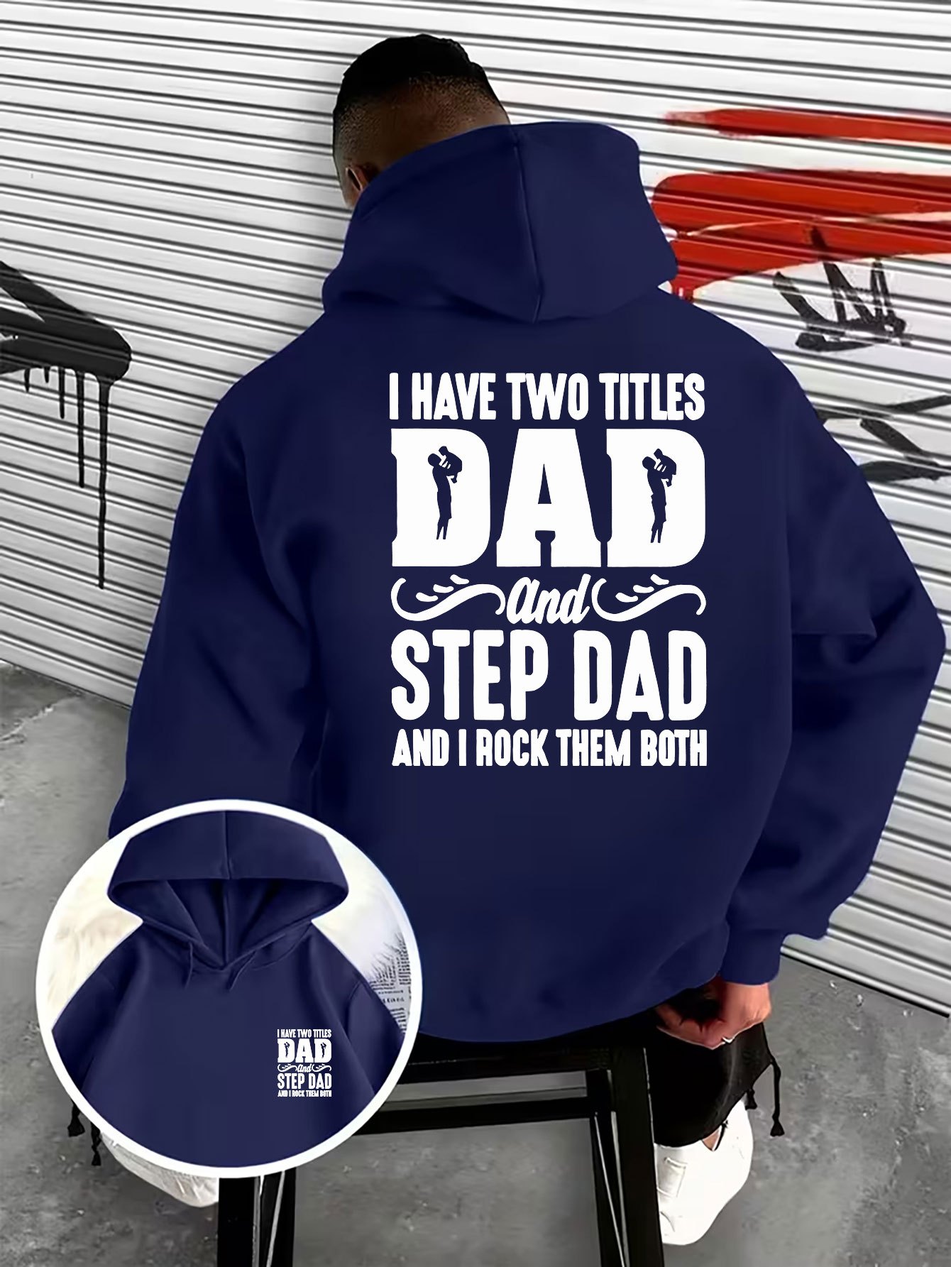 เสื้อฮู้ดสำหรับผู้ชาย ลายพ่อ ห - Street Fashion Logo Design บทวิจารณ์และราคา