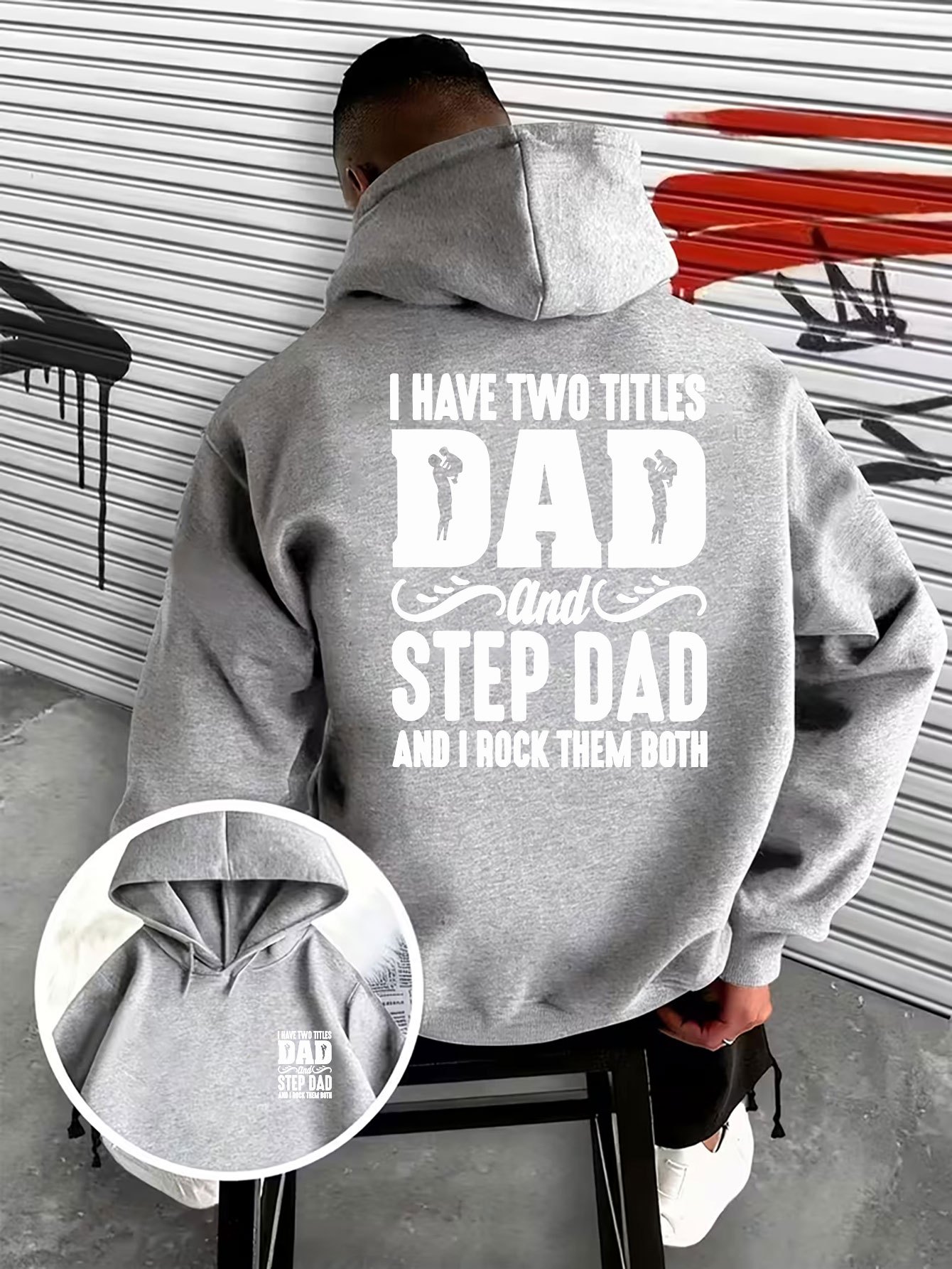 เสื้อฮู้ดสำหรับผู้ชาย ลายพ่อ ห - Street Fashion Logo Design บทวิจารณ์และราคา