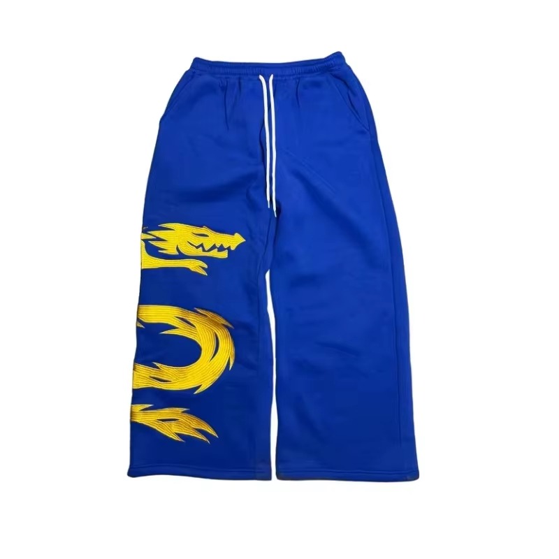 กางเกงขากว้างลายพิมพ์เครื่องสำ - Street Fashion Anime บทวิจารณ์และราคา