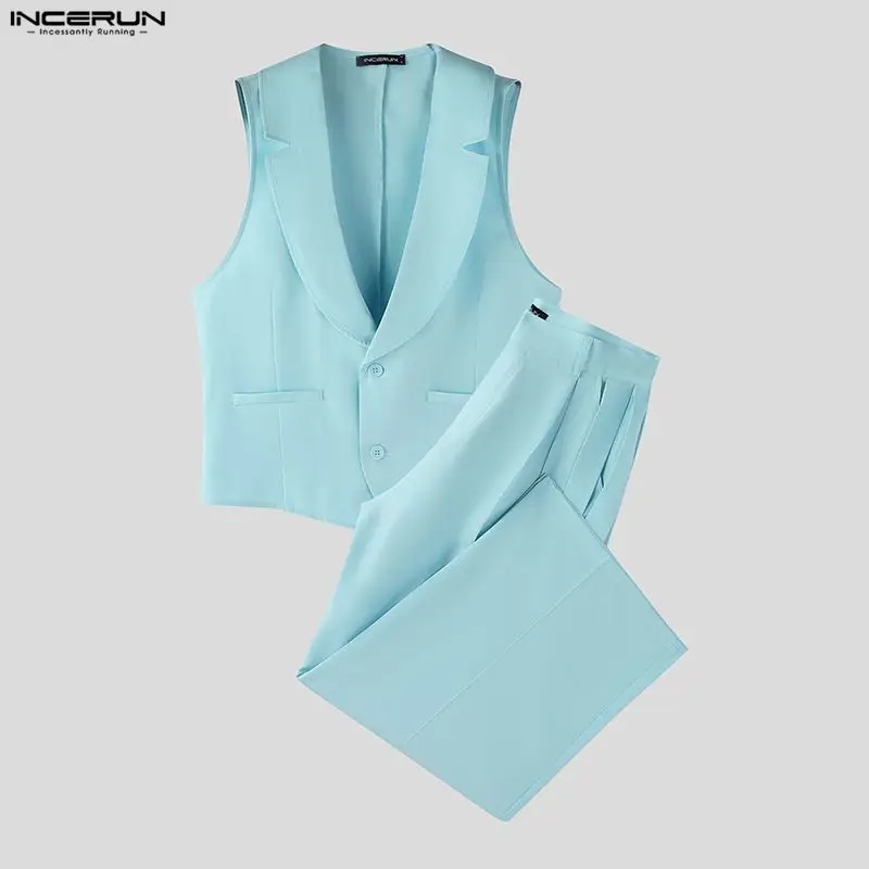 INCERUN ชุดเซ็ตผู้ชาย สีพื้น ค - Fashion Streetwear บทวิจารณ์และราคา