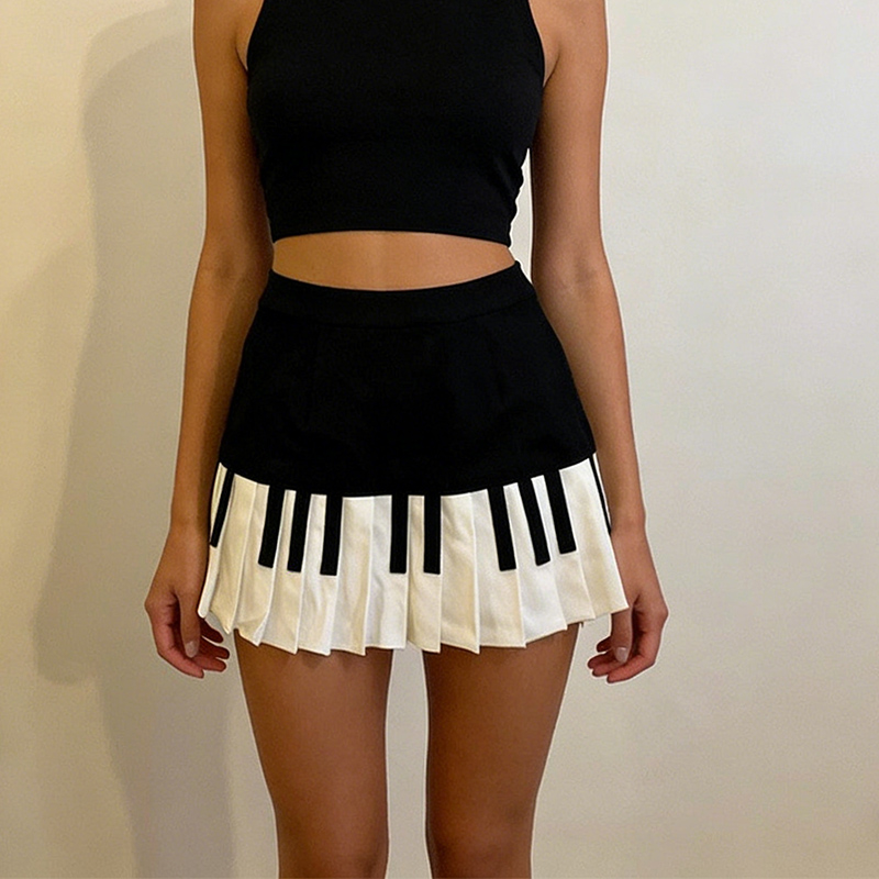 กระโปรงแฟชั่นดีไซน์เนอร์สำหรับ - Street Fashion Korean Girl บทวิจารณ์และราคา