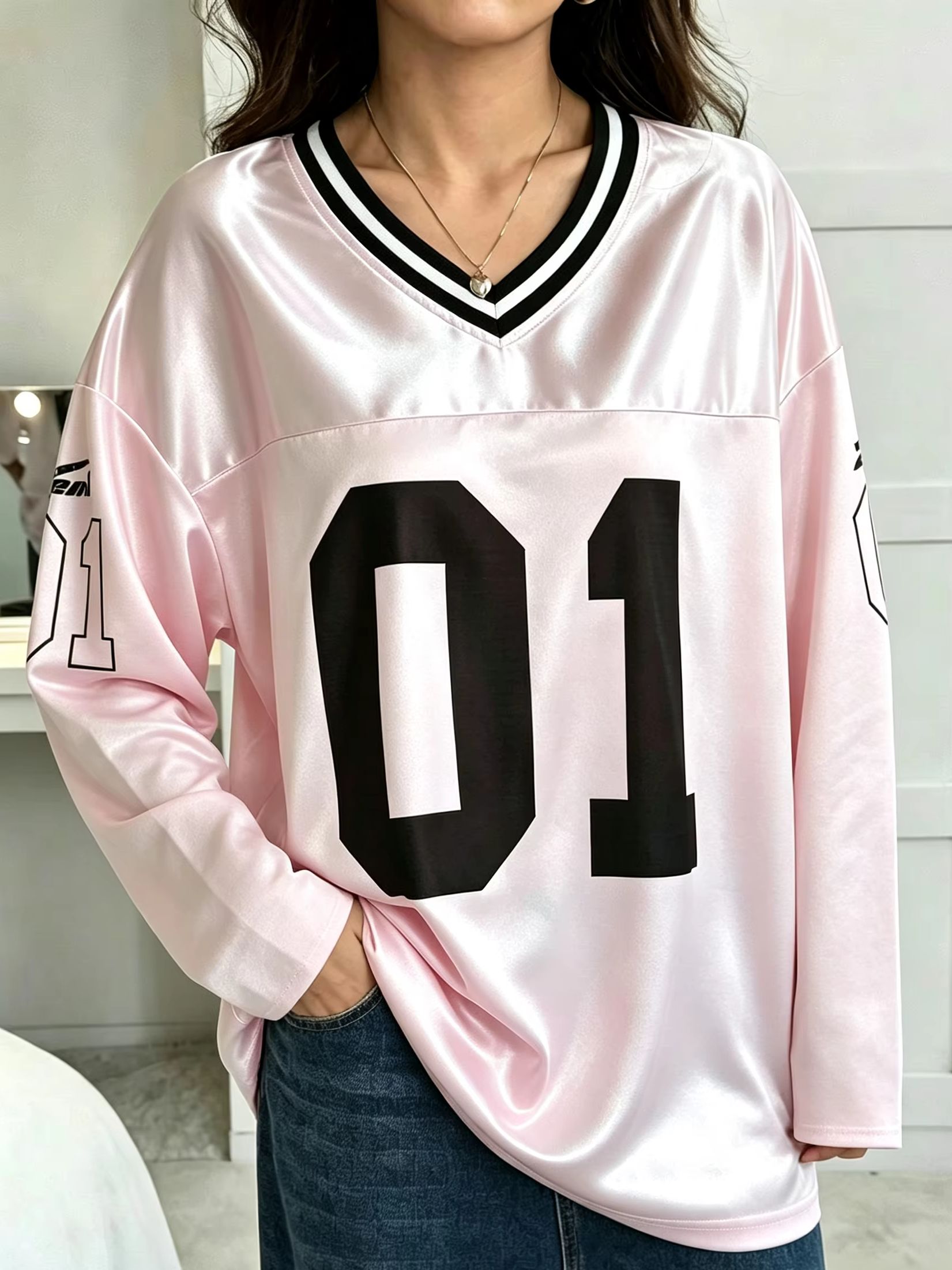 เสื้อยืดแขนยาวผู้ชายผู้หญิงสไต - Fashion Streetwear บทวิจารณ์และราคา