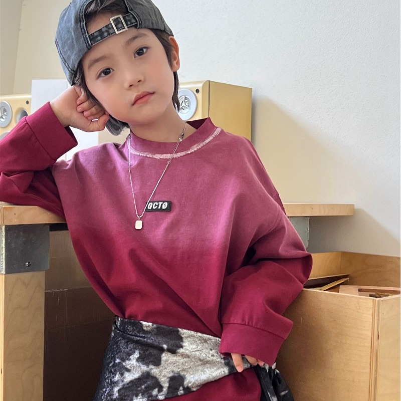 เสื้อยืดเด็กชายเด็กหญิง ฤดูใบไ - Street Fashion Korean Girl บทวิจารณ์และราคา