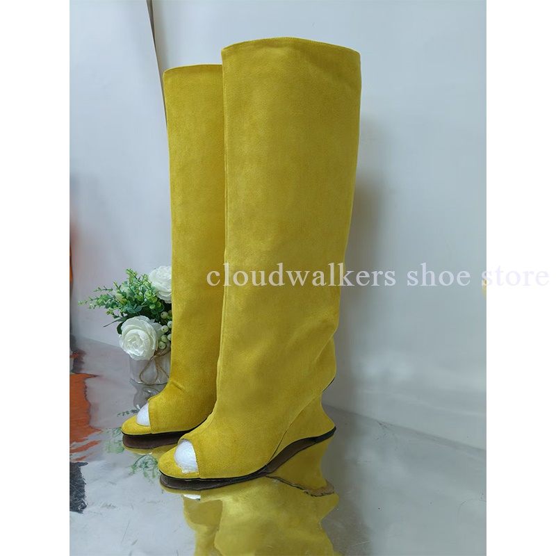 รองเท้าบูทส้นสูงแบบเปิดนิ้วเท้ - Street Fashion Walk บทวิจารณ์และราคา