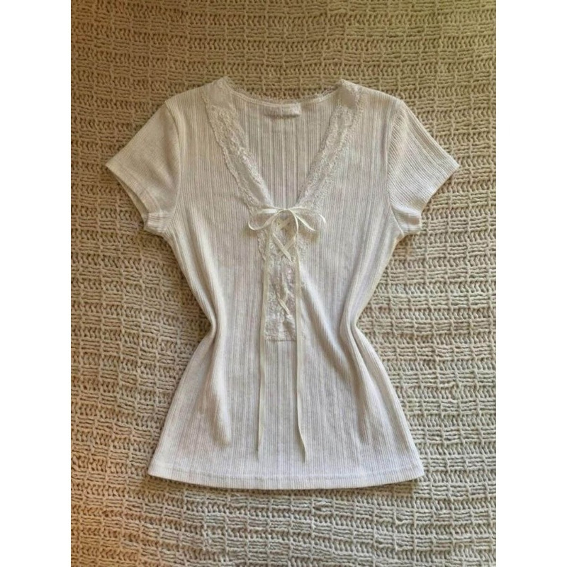 เสื้อยืดแฟชั่นแขนสั้นผู้หญิงสไ - Street Fashion Korean Girl บทวิจารณ์และราคา