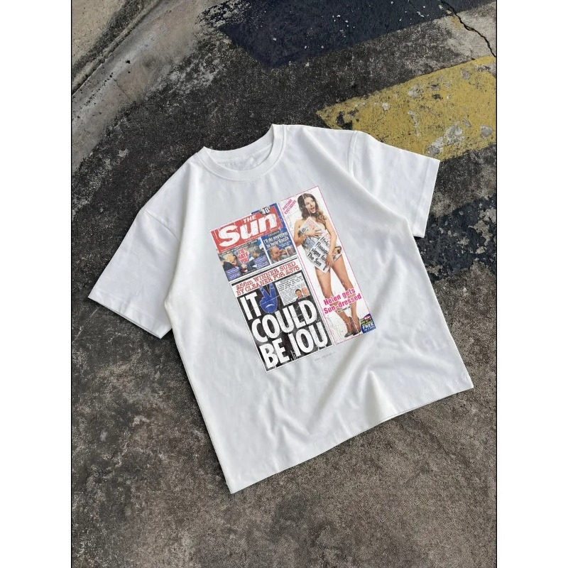 เสื้อยืดวินเทจลายหนังสือพิมพ์ส - Street Fashion Magazines บทวิจารณ์และราคา