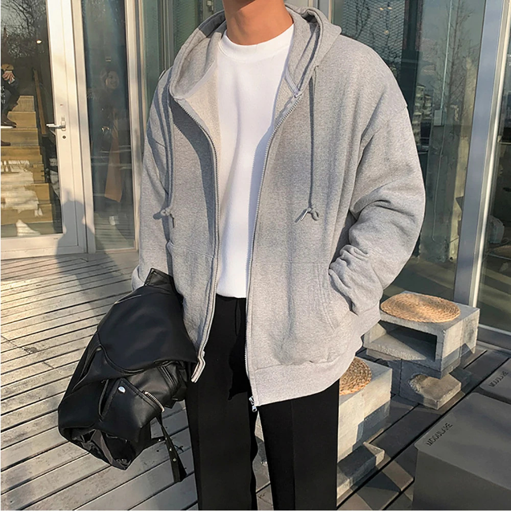 เสื้อฮู้ดดี้ผู้ชายสไตล์สตรีท ส - Street Fashion Zip Up Hoodie บทวิจารณ์และราคา