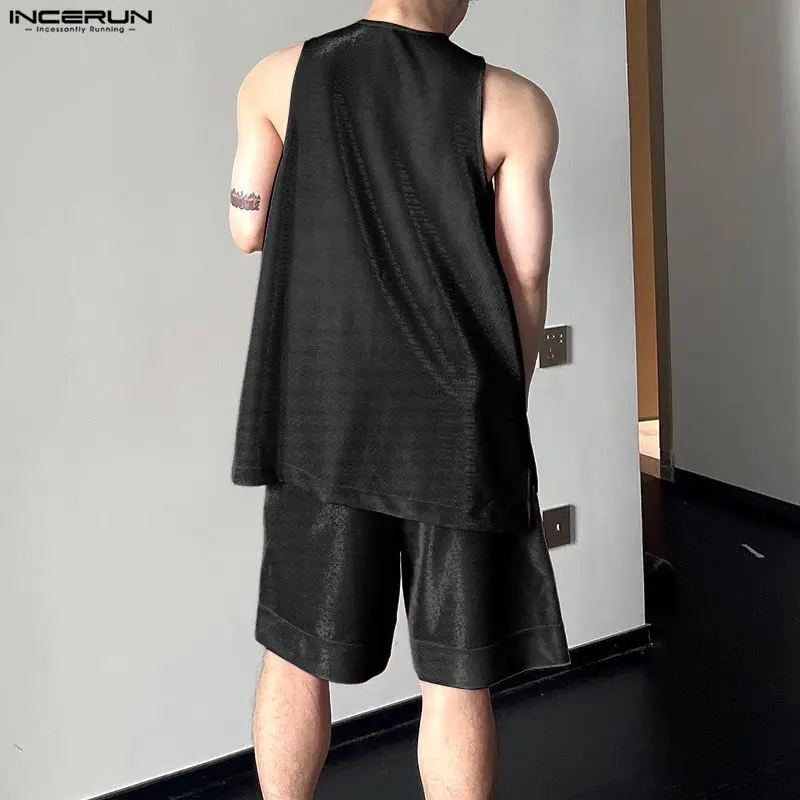 INCERUN ชุดผู้ชาย เสื้อกล้ามคอ - Fashion Streetwear บทวิจารณ์และราคา