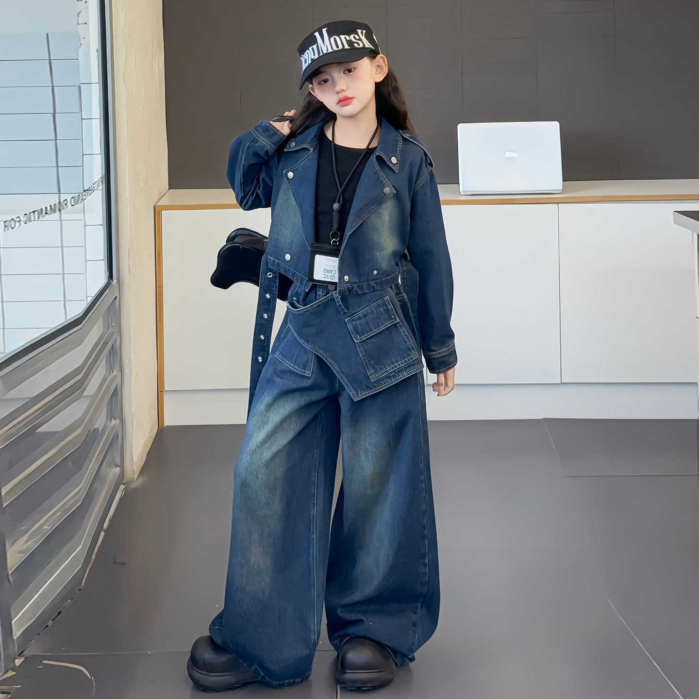 ชุดเสื้อผ้าเด็กผู้หญิง ฤดูใบไม - Street Fashion Korean Girl บทวิจารณ์และราคา