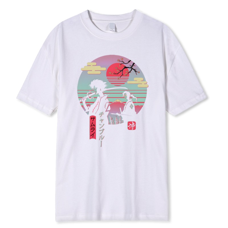 เสื้อยืดพิมพ์ลายซามูไรญี่ปุ่น  - Street Fashion Walk บทวิจารณ์และราคา