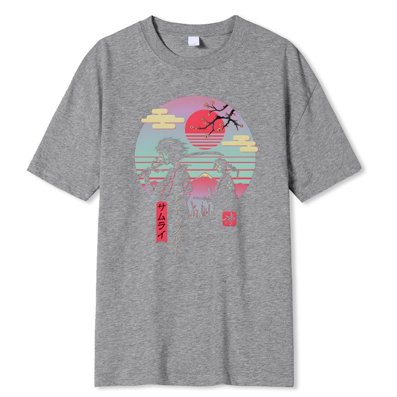 เสื้อยืดพิมพ์ลายซามูไรญี่ปุ่น  - Street Fashion Walk บทวิจารณ์และราคา