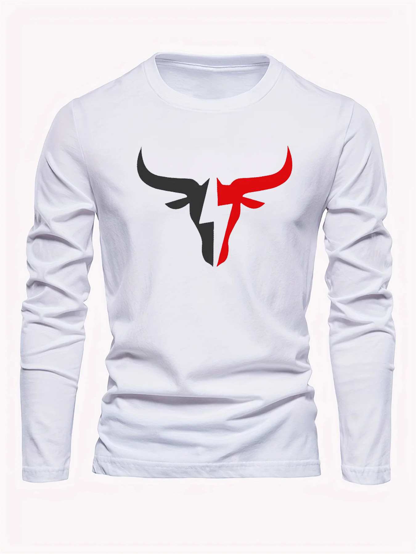 เสื้อยืดแขนยาวผู้ชายสีพื้นเรีย - Fashion Streetwear บทวิจารณ์และราคา