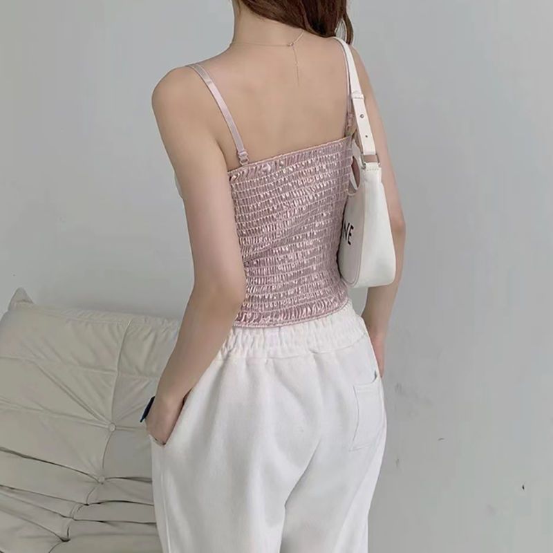เสื้อสายเดี่ยวผู้หญิง ฤดูร้อน  - Street Fashion Korean Girl บทวิจารณ์และราคา