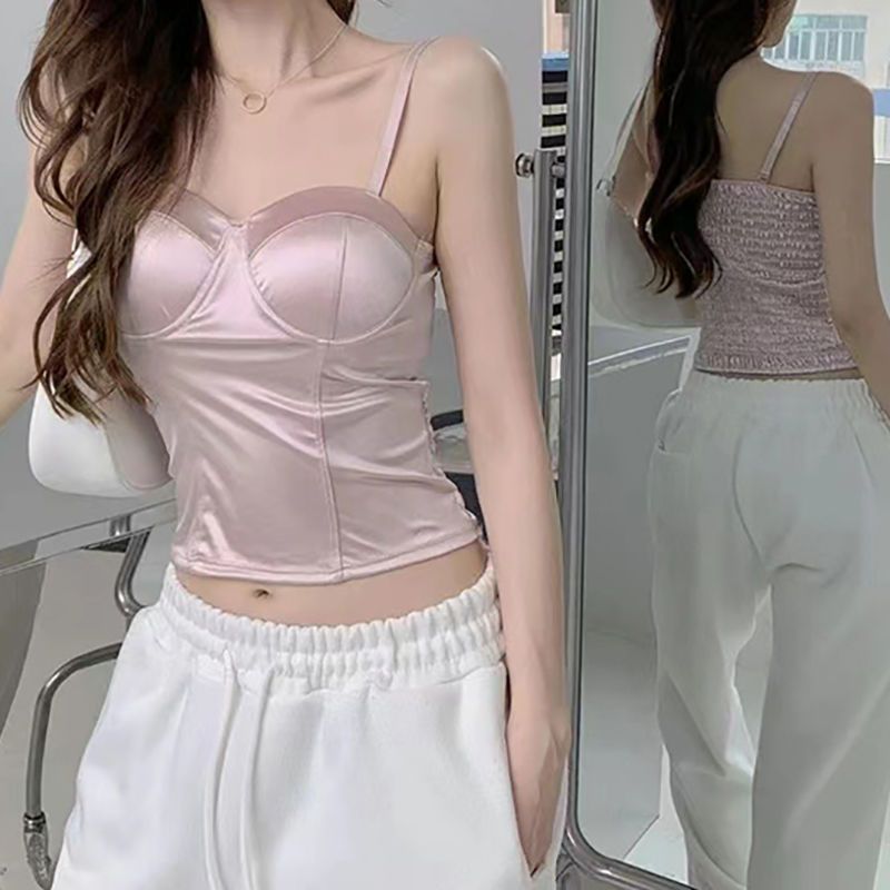 เสื้อสายเดี่ยวผู้หญิง ฤดูร้อน  - Street Fashion Korean Girl บทวิจารณ์และราคา