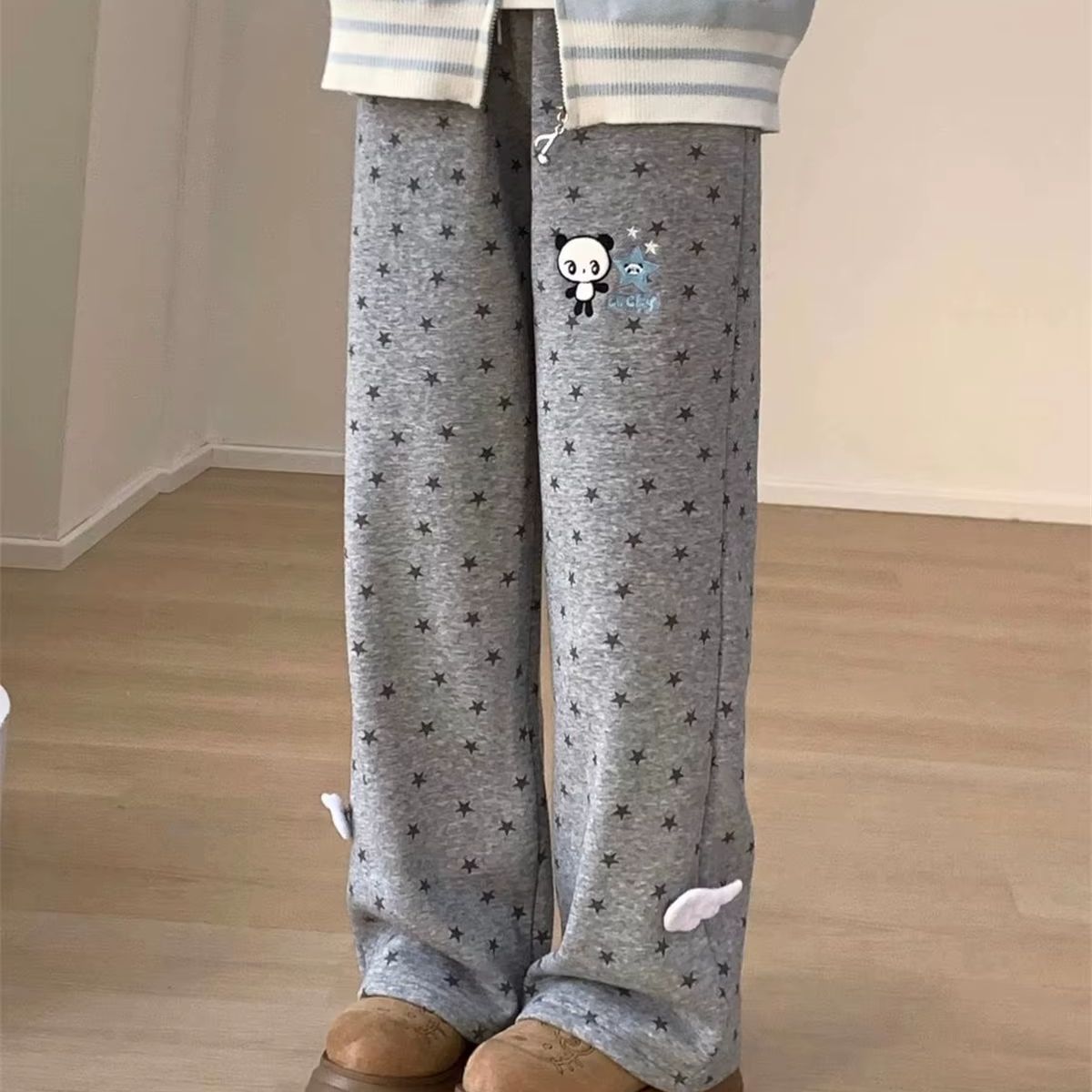 กางเกงวินเทจสไตล์ Y2K สตรีทแวร - Street Fashion Korean Girl บทวิจารณ์และราคา