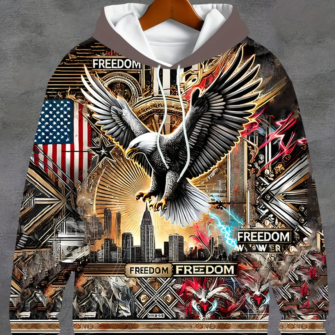 เสื้อฮู้ดดี้ลายฟีนิกซ์พิมพ์ลาย - Street Fashion Zip Up Hoodie บทวิจารณ์และราคา