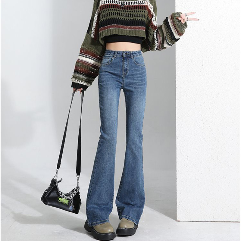 กางเกงยีนส์ทรงบานสไตล์เกาหลีสำ - Street Fashion Korean Girl บทวิจารณ์และราคา