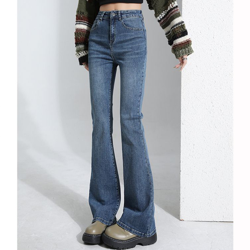 กางเกงยีนส์ทรงบานสไตล์เกาหลีสำ - Street Fashion Korean Girl บทวิจารณ์และราคา