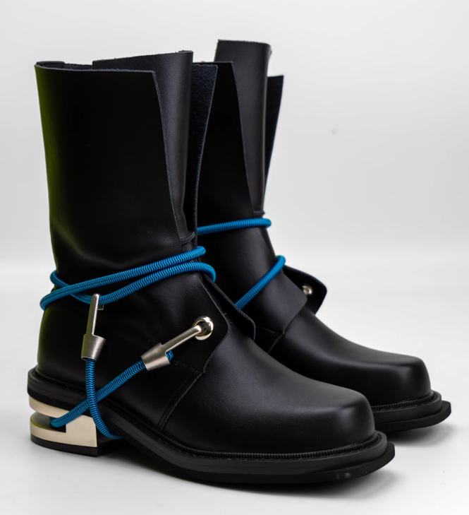 รองเท้าบูทสั้นส้นโลหะหัวมนสไตล - Street Fashion Rome 2025 บทวิจารณ์และราคา