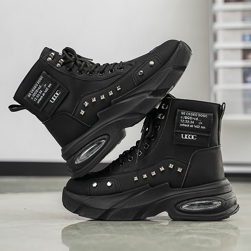 รองเท้าบูทผู้ชาย แฟชั่น ดีไซน์ - Street Fashion Punk บทวิจารณ์และราคา