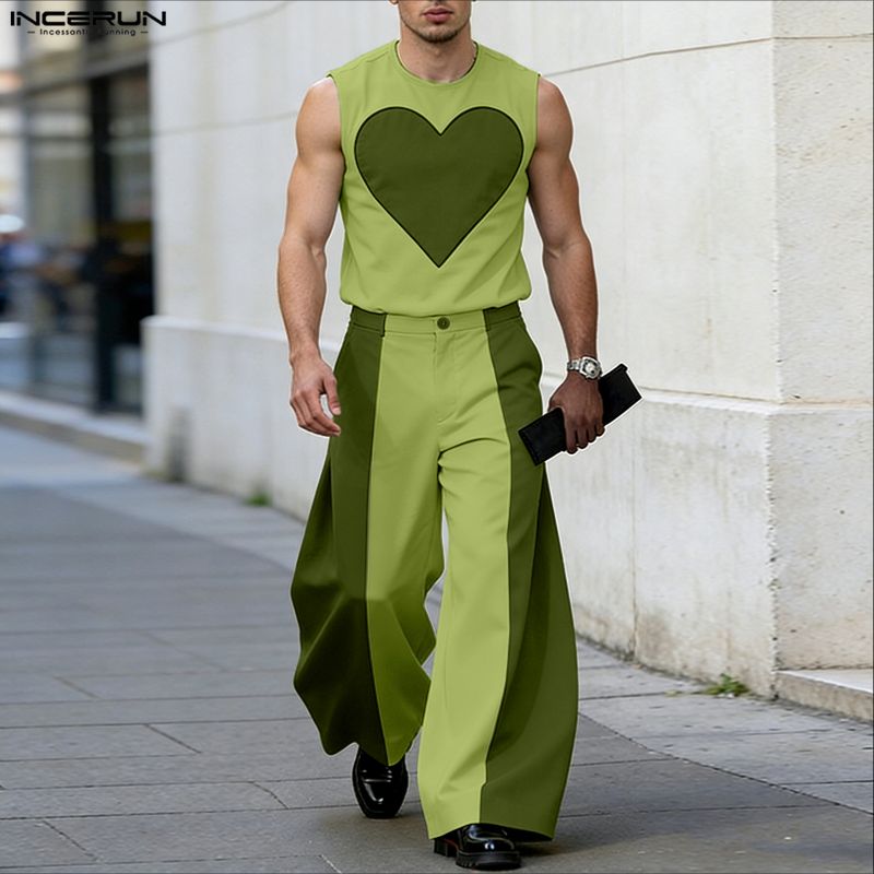 INCERUN ชุดผู้ชายเสื้อกล้ามแขน - Fashion Streetwear บทวิจารณ์และราคา