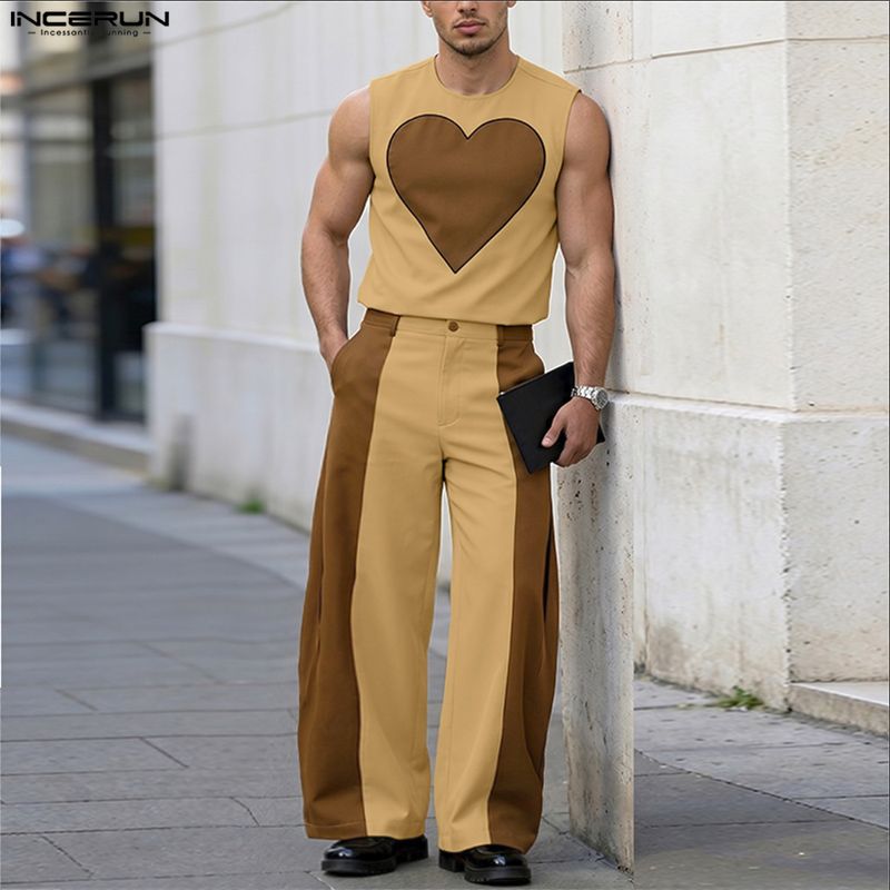 INCERUN ชุดผู้ชายเสื้อกล้ามแขน - Fashion Streetwear บทวิจารณ์และราคา