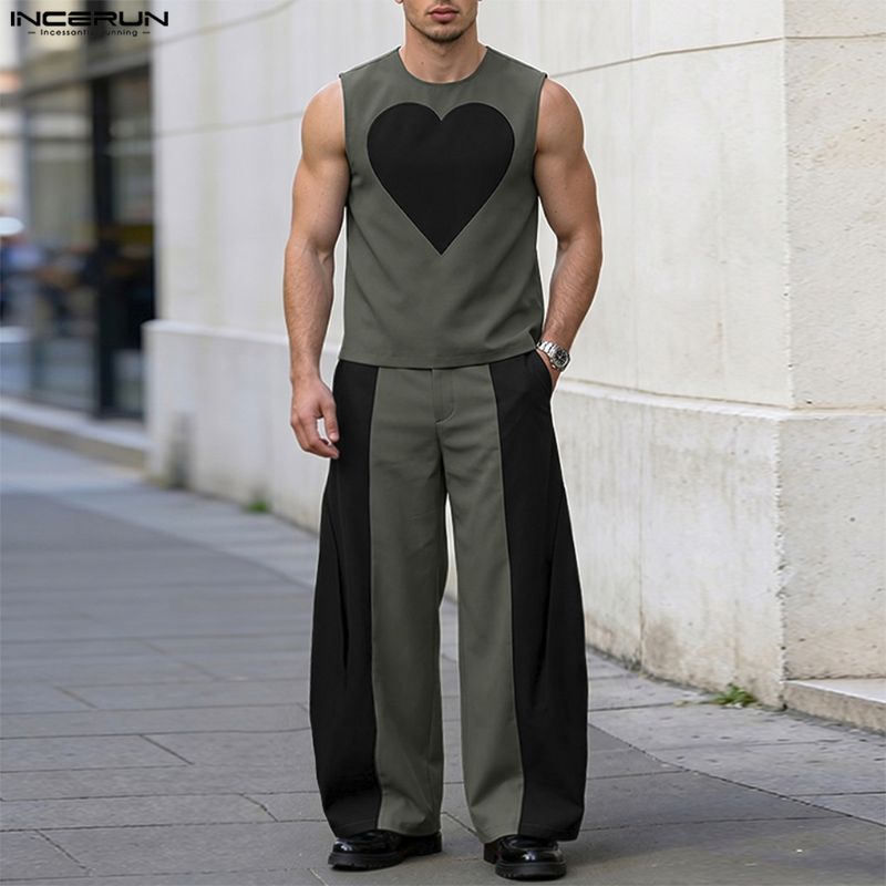 INCERUN ชุดผู้ชายเสื้อกล้ามแขน - Fashion Streetwear บทวิจารณ์และราคา