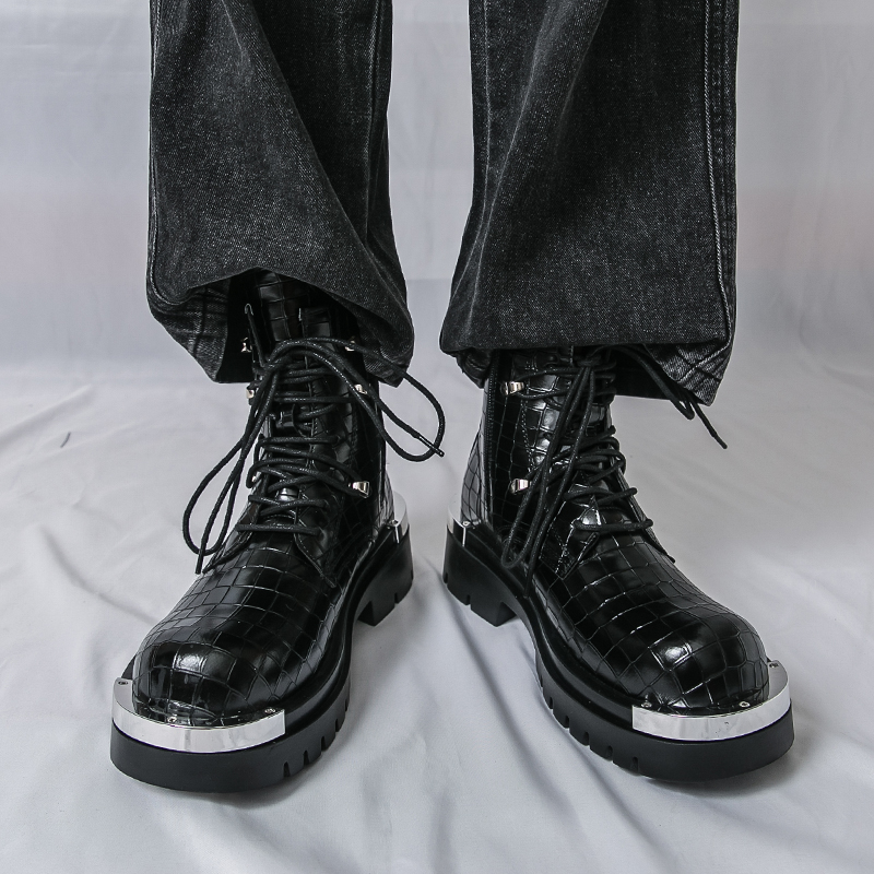 รองเท้าบูทผู้ชายคุณภาพสูงสำหรั - Street Fashion Walk บทวิจารณ์และราคา