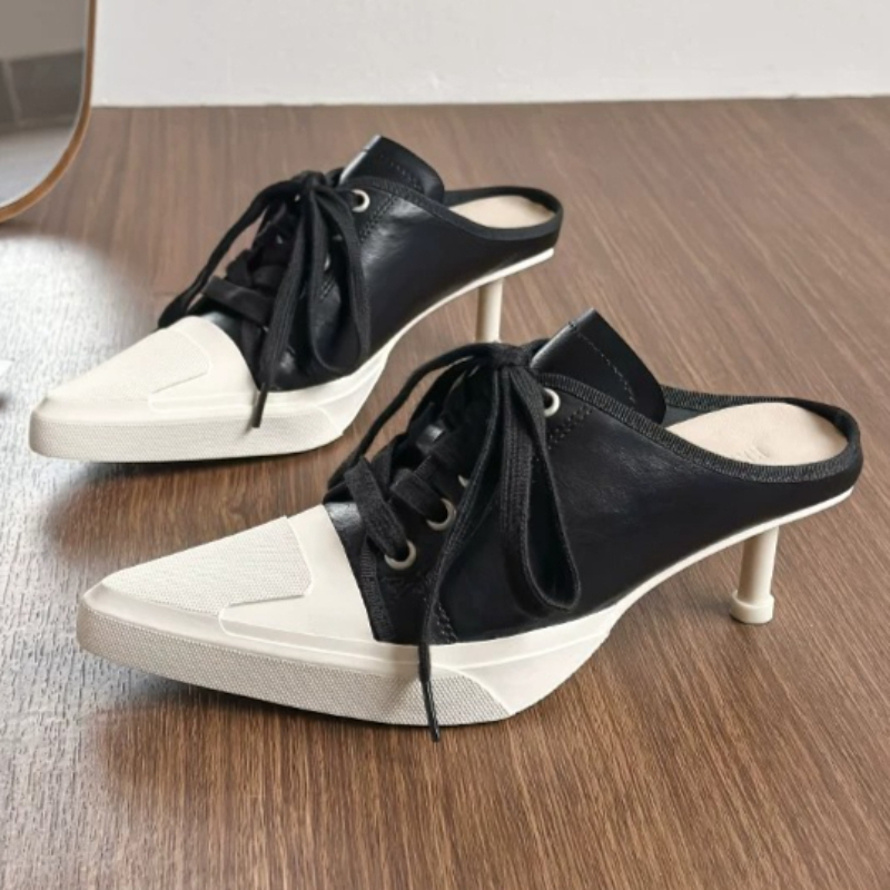 รองเท้าส้นสูงหัวแหลมหลากสีแฟชั - Street Fashion Brands บทวิจารณ์และราคา