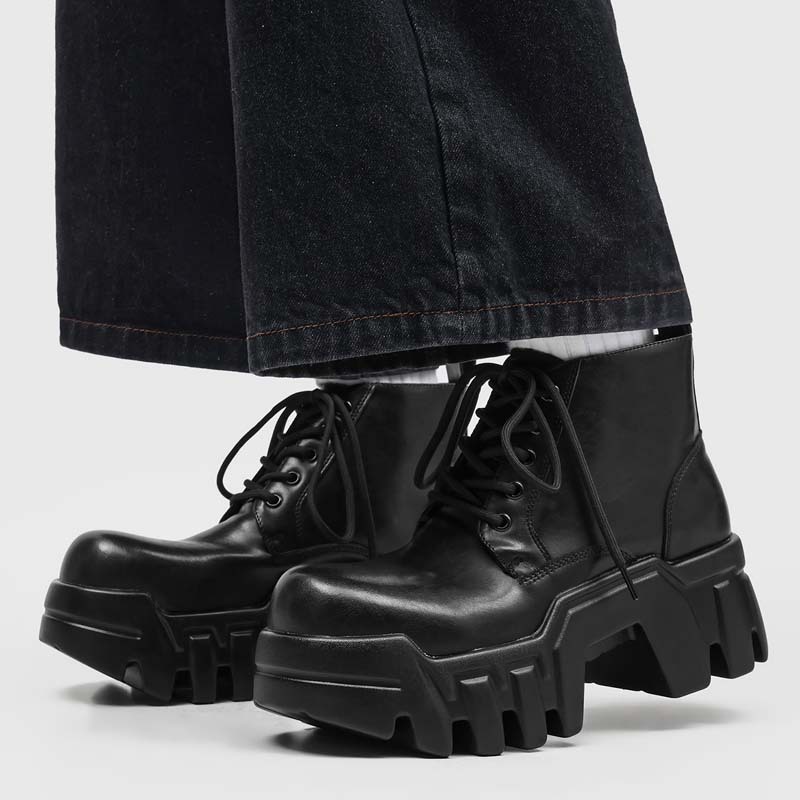 รองเท้าบูทแพลตฟอร์มสไตล์พังก์โ - Street Fashion Punk บทวิจารณ์และราคา
