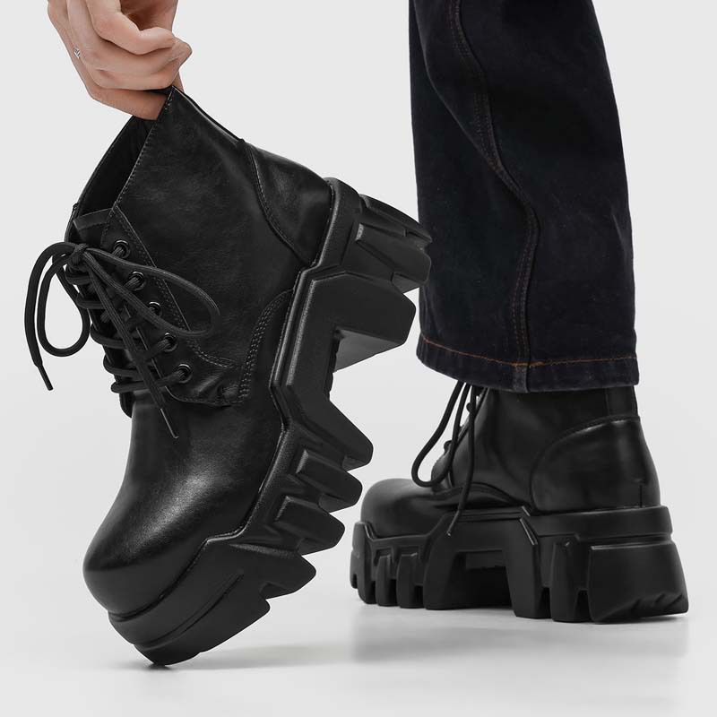 รองเท้าบูทแพลตฟอร์มสไตล์พังก์โ - Street Fashion Punk บทวิจารณ์และราคา