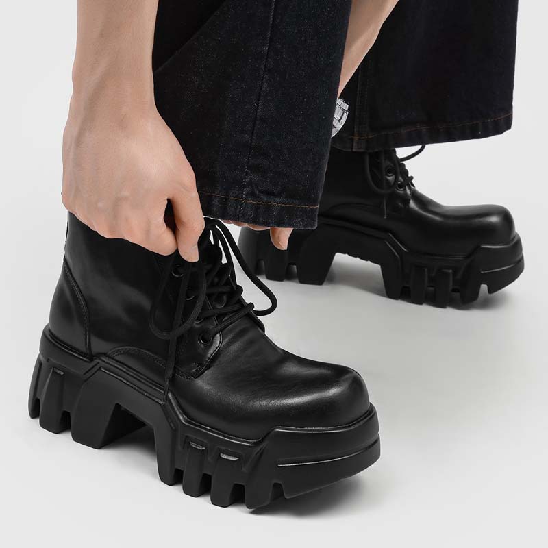 รองเท้าบูทแพลตฟอร์มสไตล์พังก์โ - Street Fashion Punk บทวิจารณ์และราคา