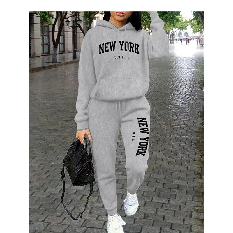 ชุดวอร์มผู้หญิงนิวยอร์ก ฤดูใบไ - Fashion Streetwear บทวิจารณ์และราคา