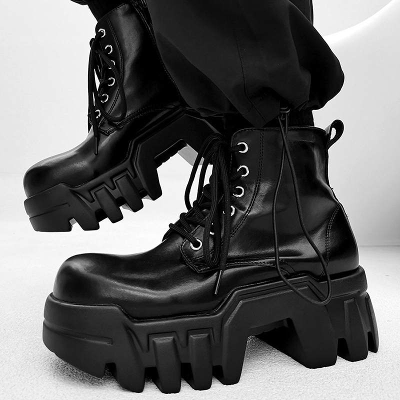 รองเท้าบูทแฟชั่นหรูหราสำหรับผู - Street Fashion Punk บทวิจารณ์และราคา