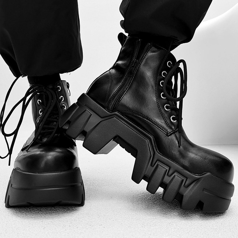 รองเท้าบูทแฟชั่นหรูหราสำหรับผู - Street Fashion Punk บทวิจารณ์และราคา