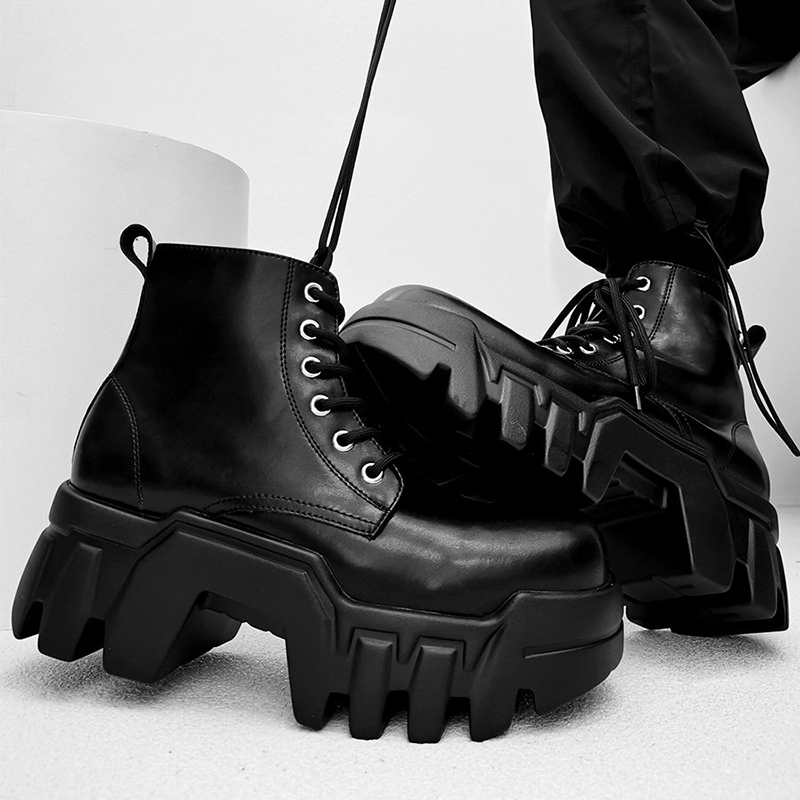 รองเท้าบูทแฟชั่นหรูหราสำหรับผู - Street Fashion Punk บทวิจารณ์และราคา
